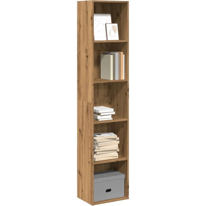 Librería artesanal de roble, 40x30x189 cm, madera de ingeniería. - pangivo