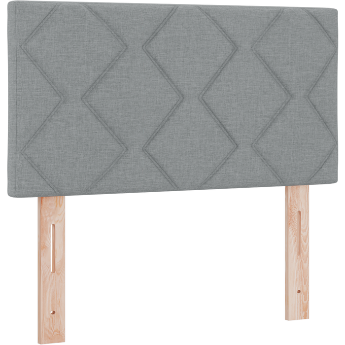 Cabecero diseño de bloques de diamante gris claro 80 cm tela cfw94024