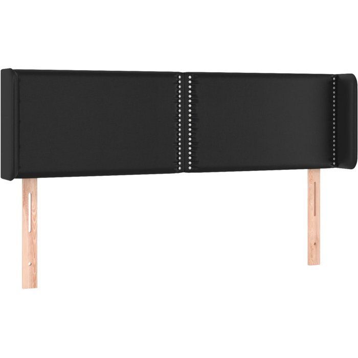 Cabecero cama - mueble cabecero de cuero sintético negro 147x16x78/88 cm