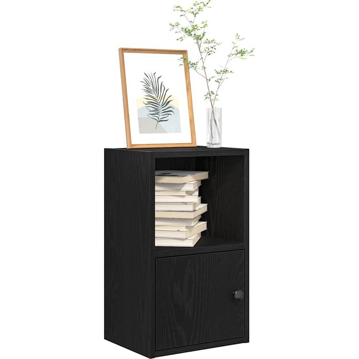 Maison exclusive - estantería de madera de ingeniería roble negro 31x24x52 cm