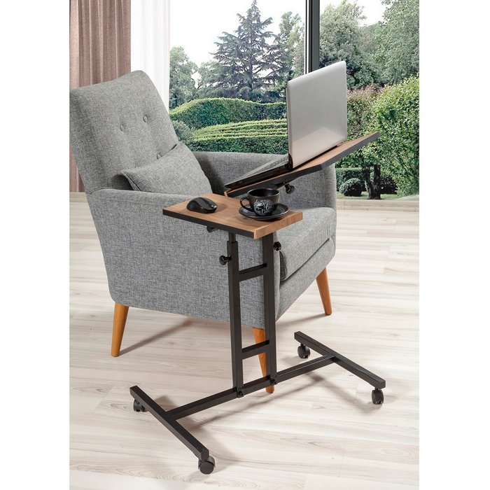 Escritorio de laptop glen pino atlántico negro