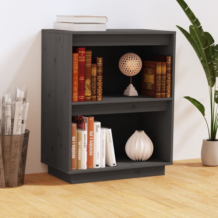 Maison exclusive - mesa consola de madera maciza de pino gris 60x34x75 cm