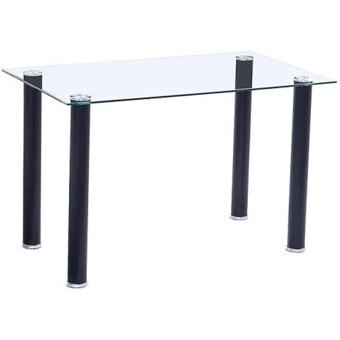 Mesa cristal transparente shade negra