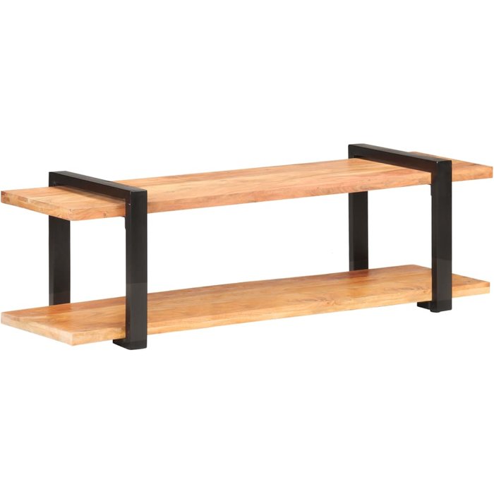 Mueble para tv de madera maciza de acacia 130x40x40 cm