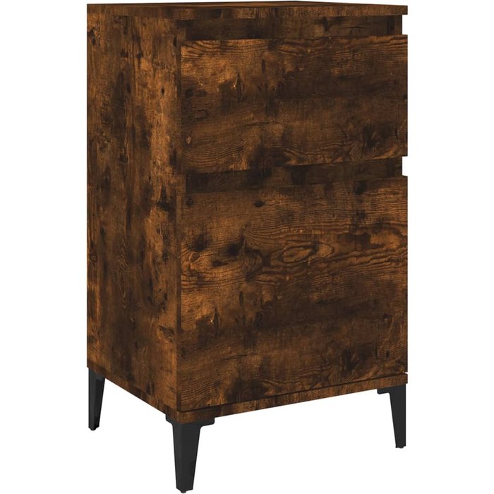 Mesita de noche color roble ahumado 40x35x70 cm - comfortxl