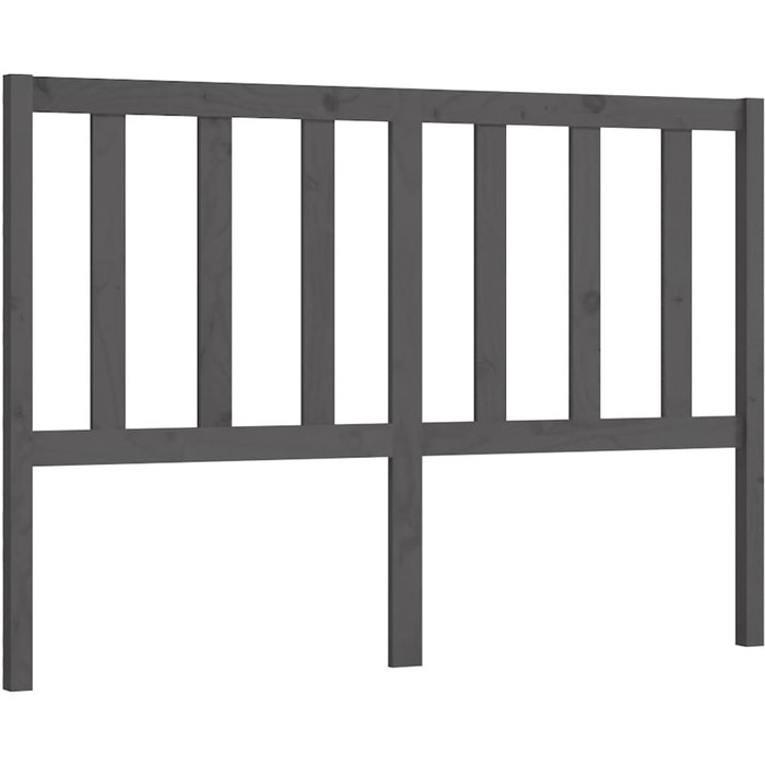 Cabecero de cama madera maciza de pino gris 156x4x100 cm - comfortxl