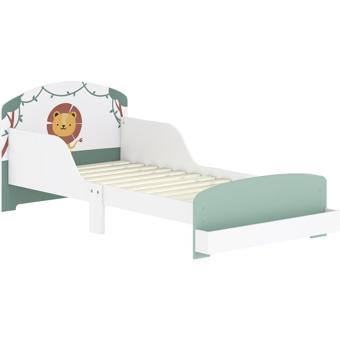 Cama infantil aiyaplay mdf, contrachapado verde 150x77x60 cm 313-024v80gn
