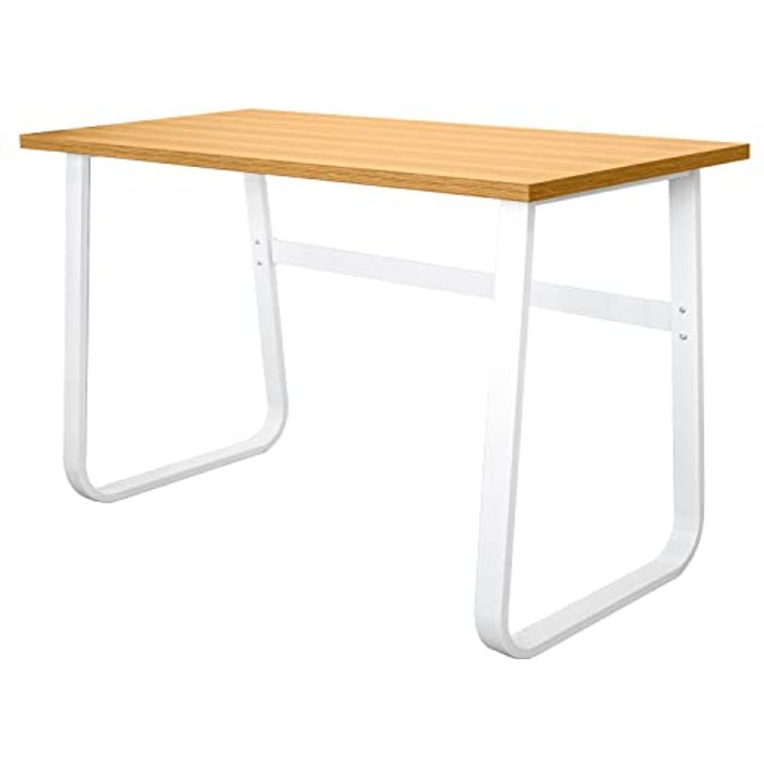 Escritorio kenya blanco con superficie de roble 120x60x75