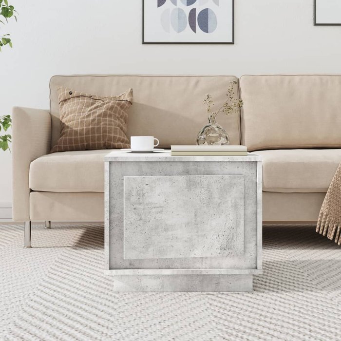 Maison exclusive - mesa de centro madera contrachapada gris hormigón 51x50x44 cm
