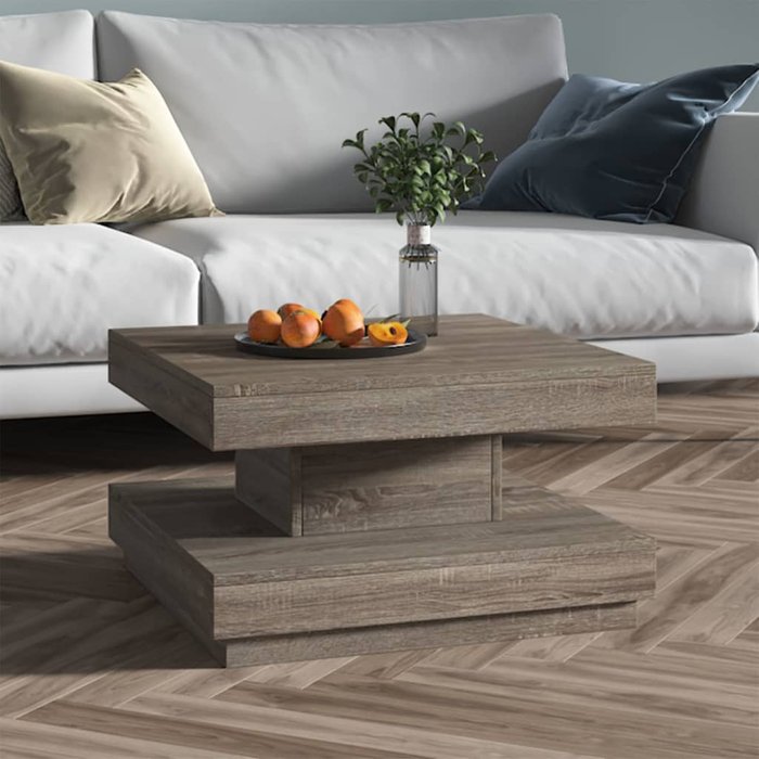 Mesa de centro gris 60x60x35 cm mdf