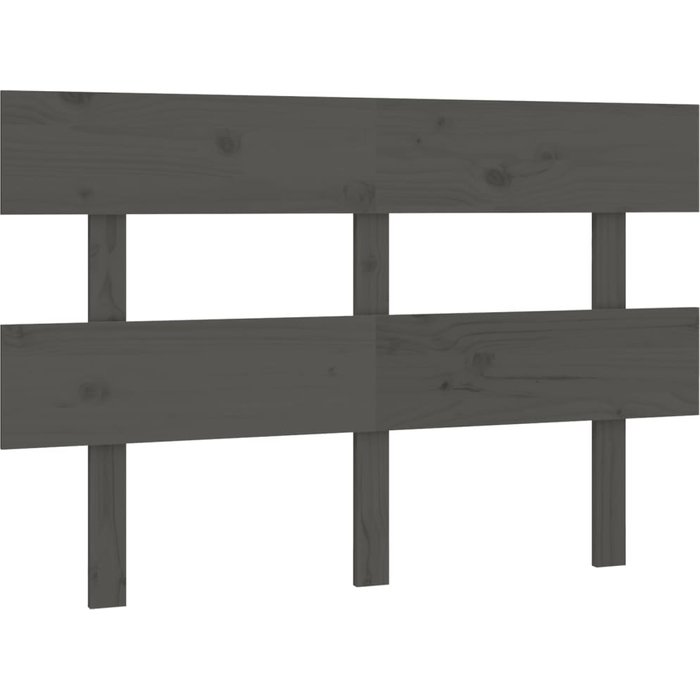 Cabecero de cama madera maciza de pino gris 138x3x81 cm - comfortxl