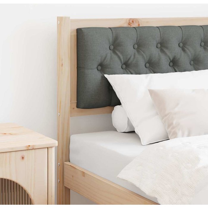 Maison exclusive - cabecero otro negro y gris oscuro 80 cm madera maciza de pino