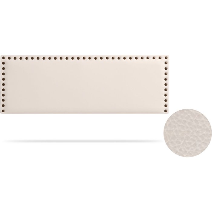 Cabecero tapizado modena polipiel 130x55x8 cm - beige - moonia