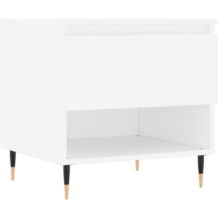 Mesa de centro madera de ingeniería blanco 50x46x50 cm - comfortxl