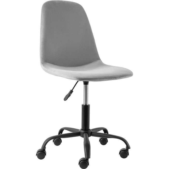 Silla de oficina de terciopelo gris claro