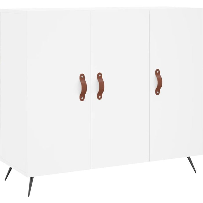 Aparador de madera de ingeniería blanco 90x34x80 cm - comfortxl