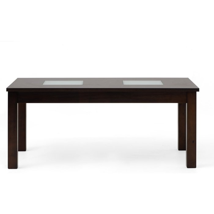 Mesa de centro estilo contemporáneo 110x60x46 en maderas naturales color wengué