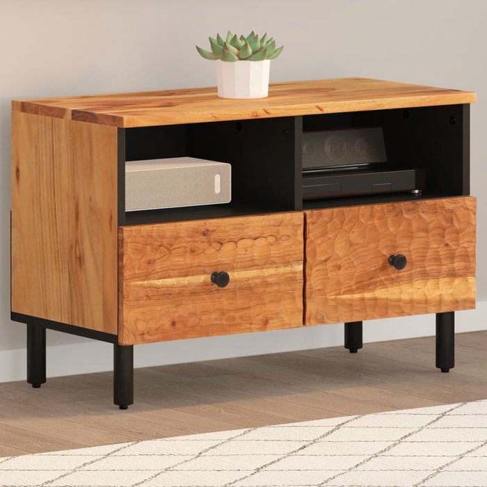 Mueble tv 70x33x46 cm madera maciza de acacia