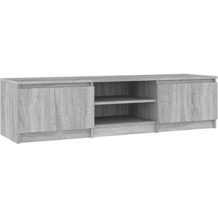 Mueble tv sonoma gris 140x40x35,5 cm madera contrachapada