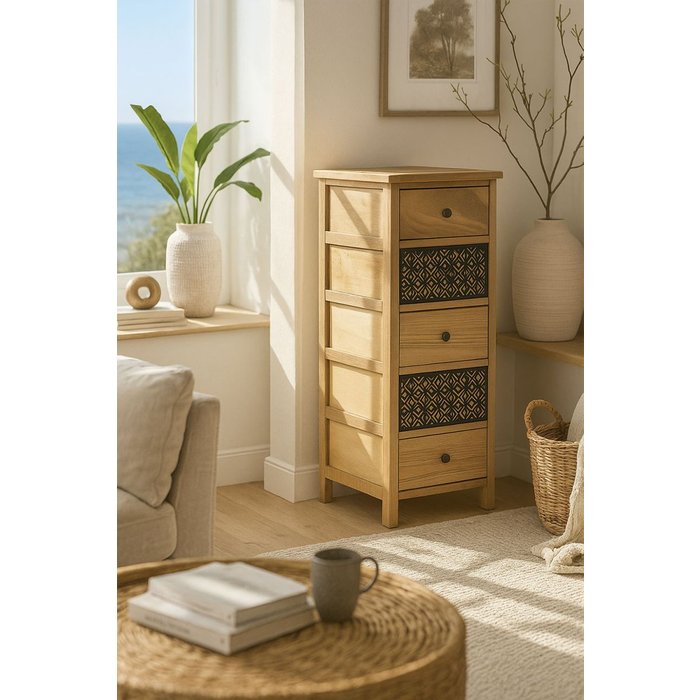 Regalos miguel - muebles auxiliares - cajonera ancha tidalon 5 cajones