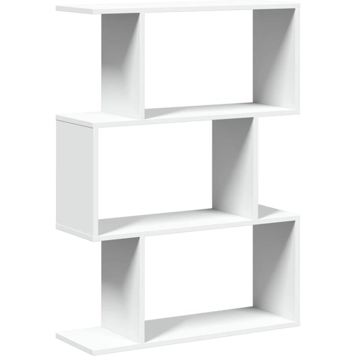 Librería divisor 3 niveles madera ingeniería blanco 70x24x97 cm – comfortxl