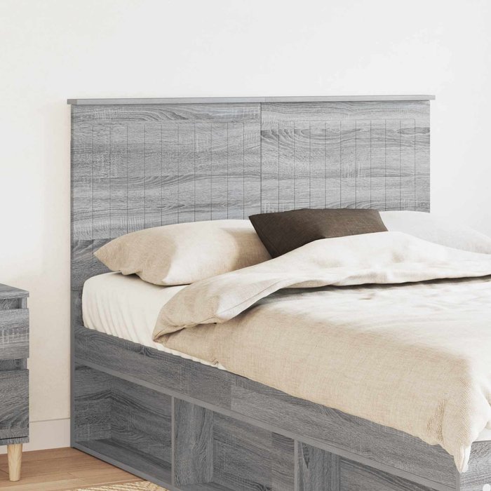 Maison exclusive - cabecero con cabecera gris sonoma 120 cm madera contrachapada