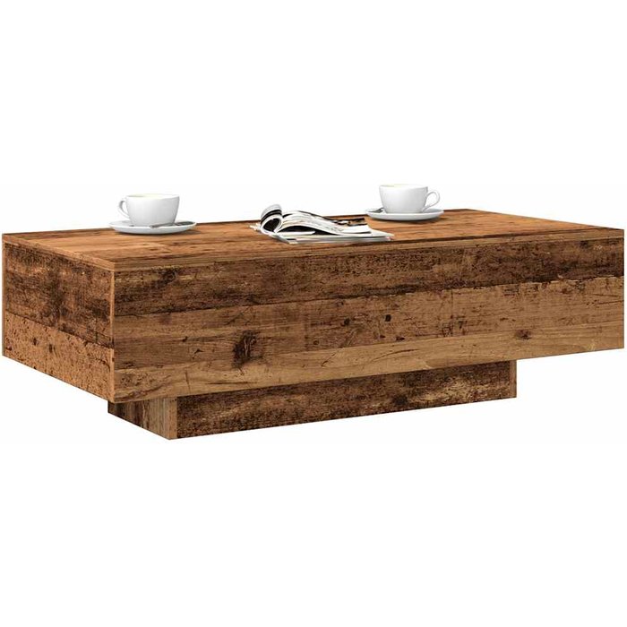 Mesa de centro madera de ingeniería envejecida 100x49,5x31 cm