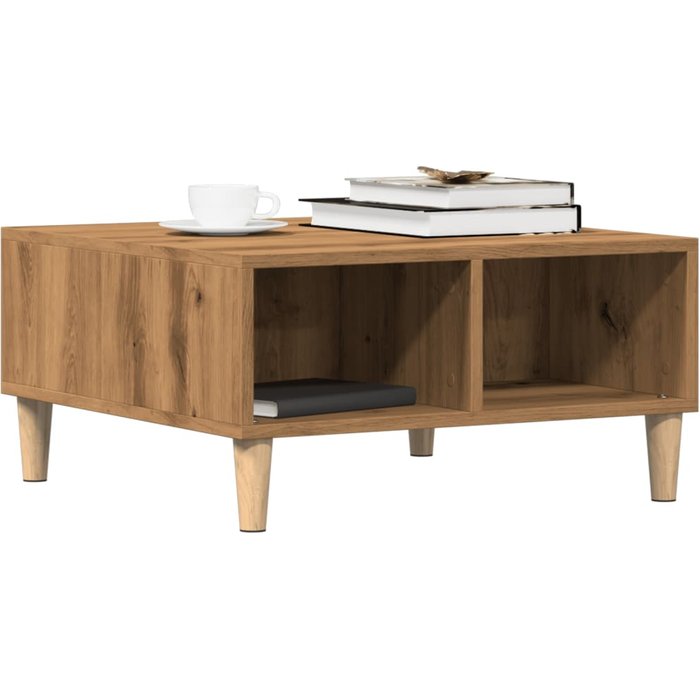 Maison exclusive - mesa de centro madera de ingeniería roble artisan 60x60x30 cm