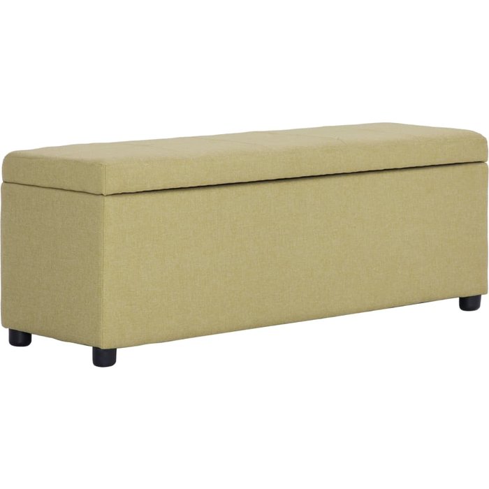 Banco con espacio de almacenaje 116 cm poliéster verde