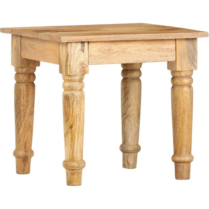 Mesita auxiliar de 43 x 43 x 40 cm. madera maciza de mango.