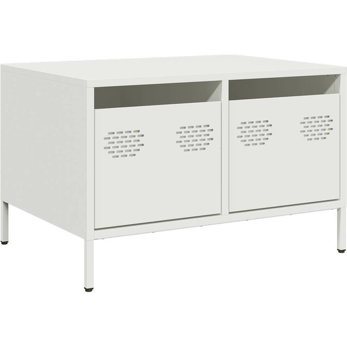 Mueble para tv acero laminado en frío blanco 68x50x43,5 cm - comfortxl