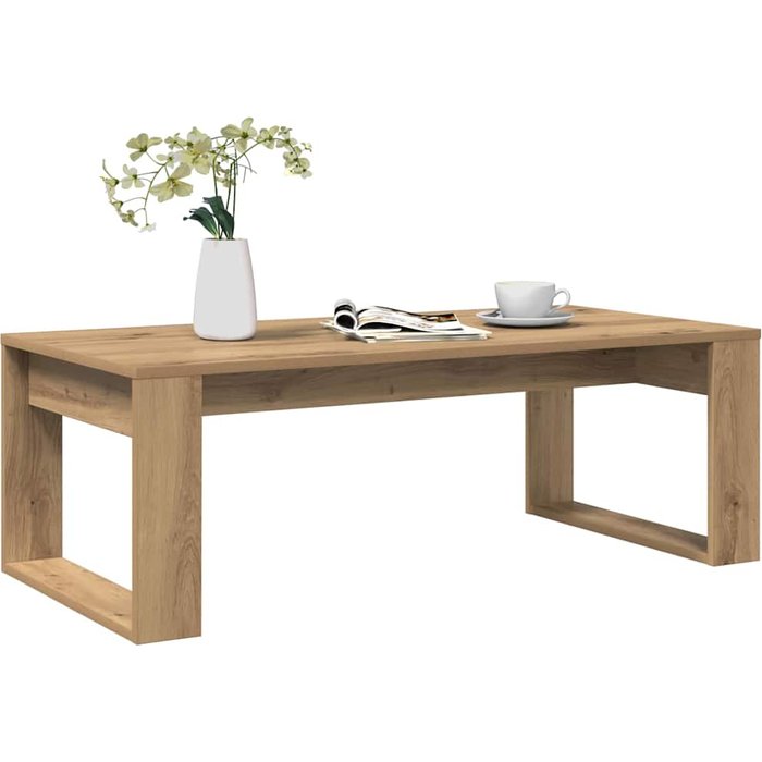 Mesa de centro madera de ingeniería roble artisan 102x50x35 cm