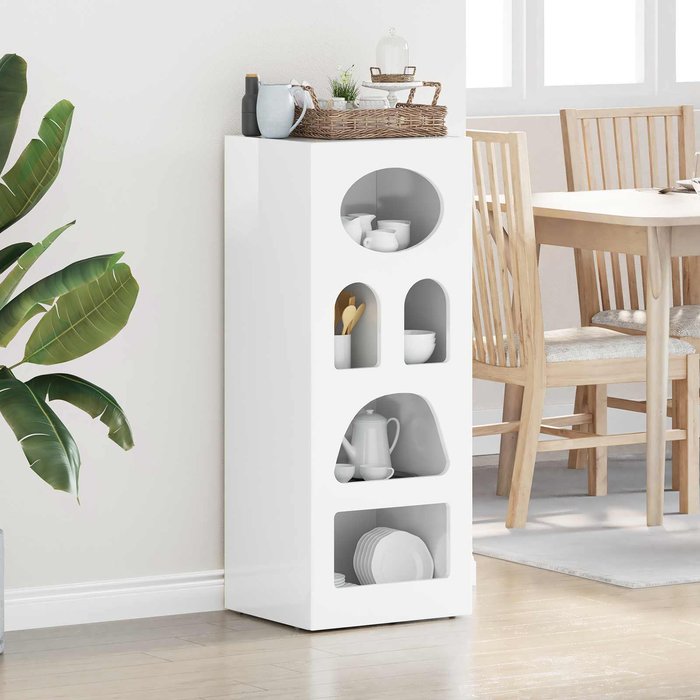 Maison exclusive - aparador brillante 40 x 35 x 100,5 cm madera de ingeniería