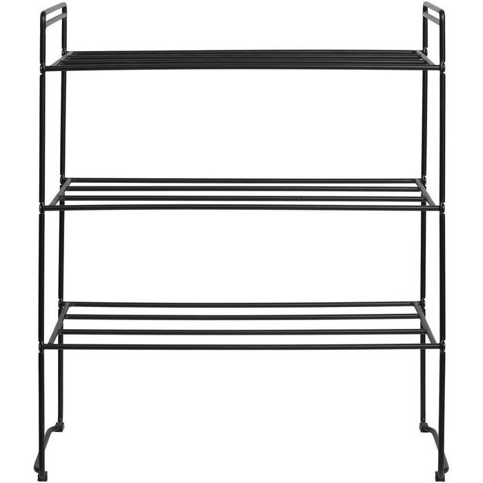 Mueble zapatero swansea, metal, negro, seven design