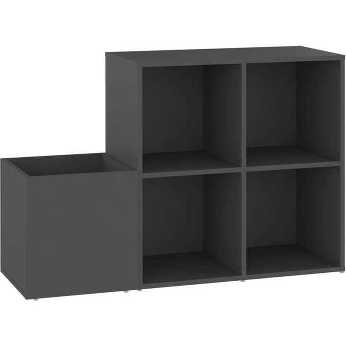 Zapatero de recibidor madera contrachapada gris 105x35,5x70 cm - comfortxl