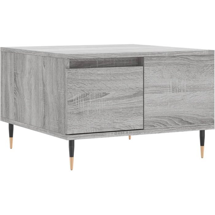 Mesa de centro madera contrachapada gris sonoma 55x55x36,5 cm
