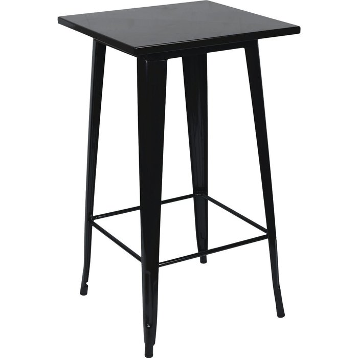 Mesa alta industrial cuadrada de acero 60x60x105cm thinia home