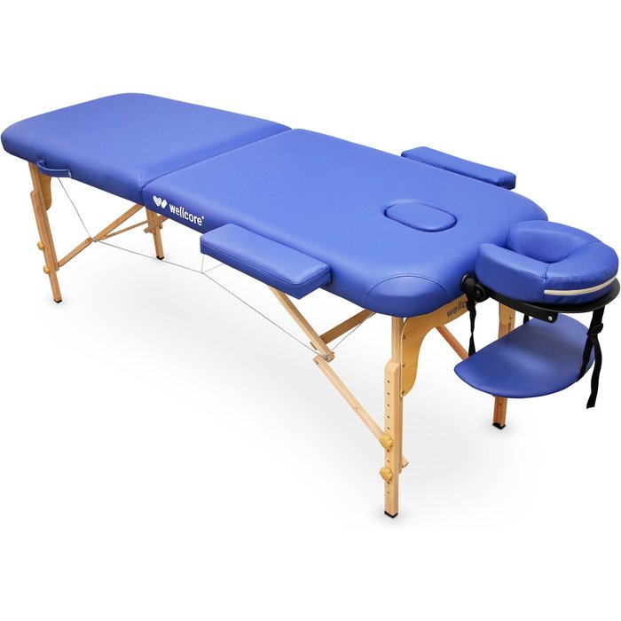 Camilla plegable de madera wellcore de 180 x 60 con reposabrazos