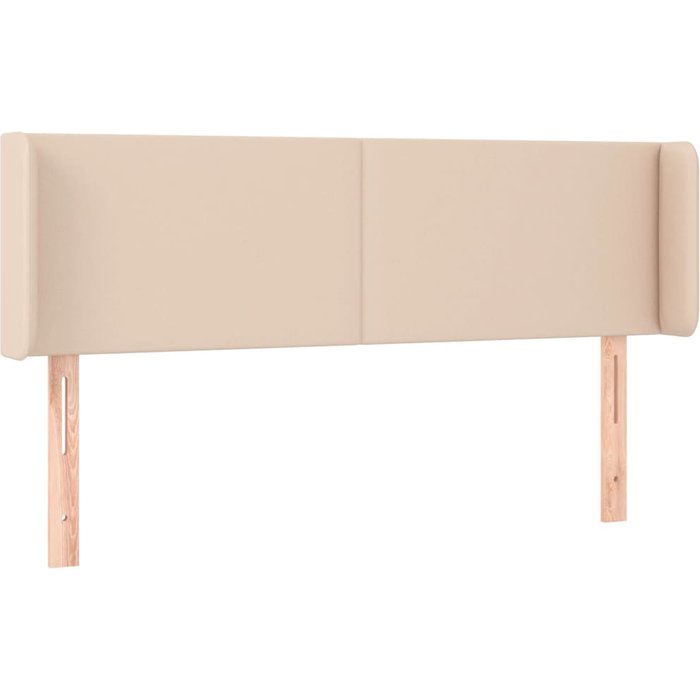 Cabecero de cuero sintético color capuchino 147x16x78/88 cm - comfortxl