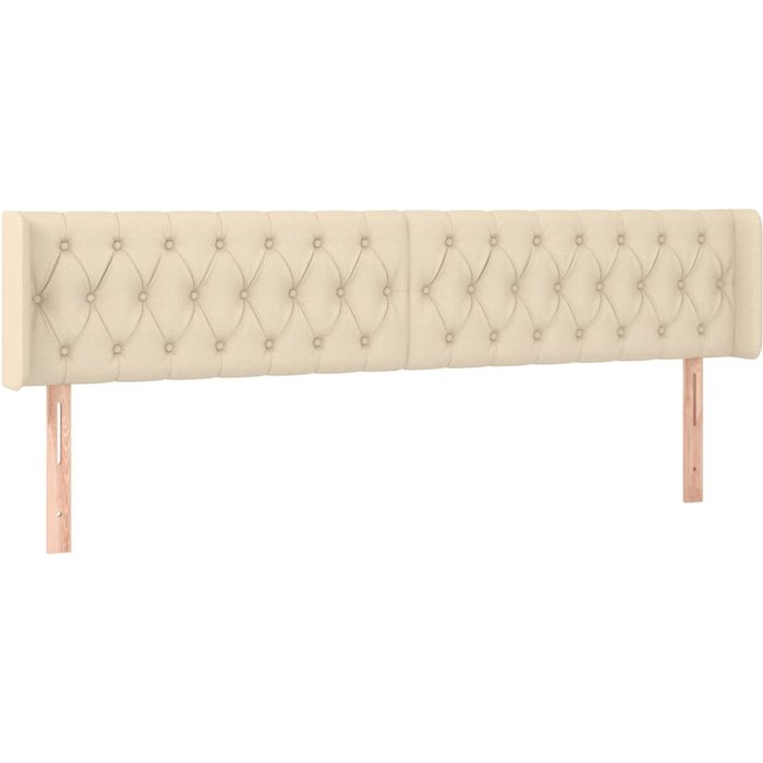 Cabecero cama - mueble cabecero de tela color crema 203x16x78/88 cm