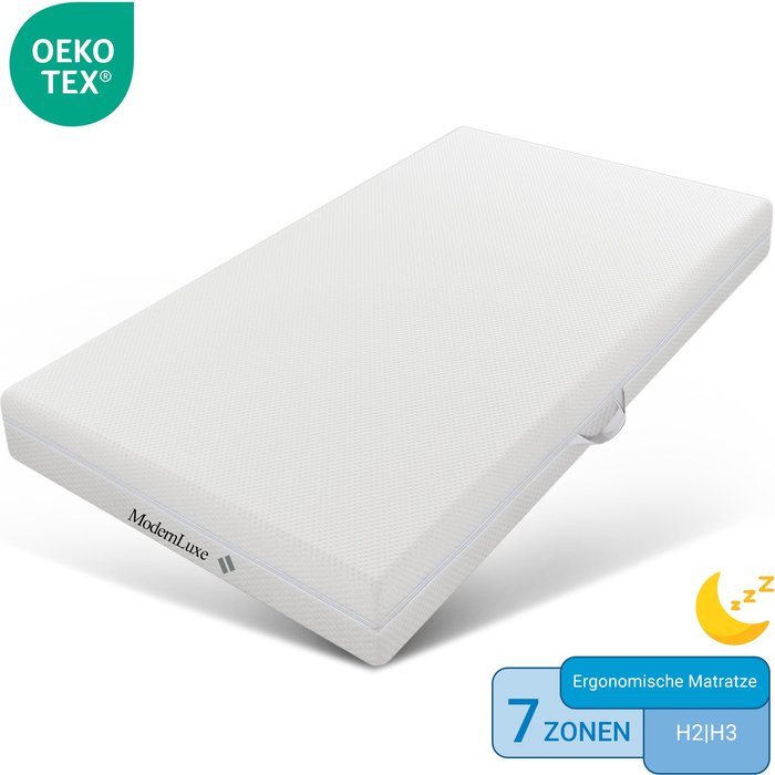 Colchón de espuma 90 x 200 cm 7 zonas de confort espesor 20cm - merax