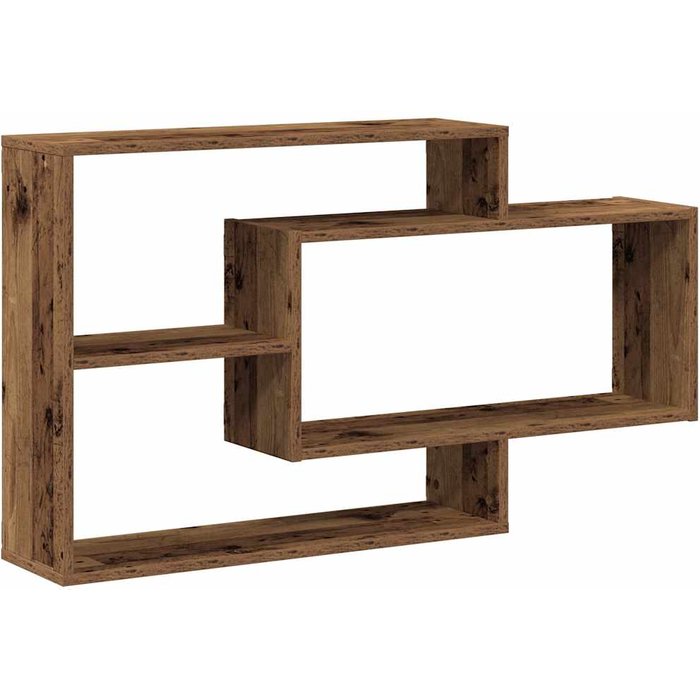 Estante de pared madera de ingeniería envejecida 104x20x58,5 cm- comfortxl