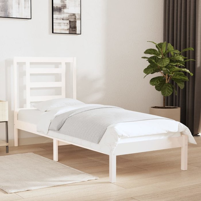 Maison exclusive - estructura de cama madera maciza individual blanco 75x190 cm