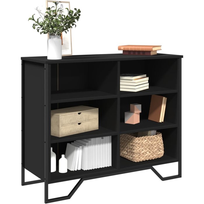 Aparador negro 91x35,5x74,5 cm de madera contrachapada