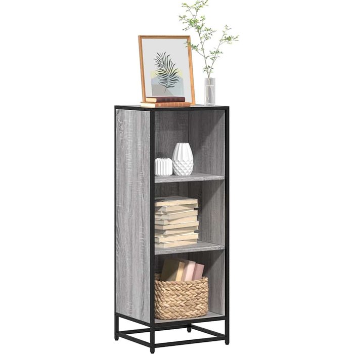 Librería sonoma gris, 40x35x107,5 cm, madera de ingeniería. - pangivo