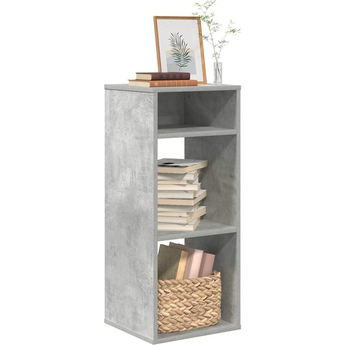 Maison exclusive - estantería madera contrachapada gris hormigón 34x31x80 cm