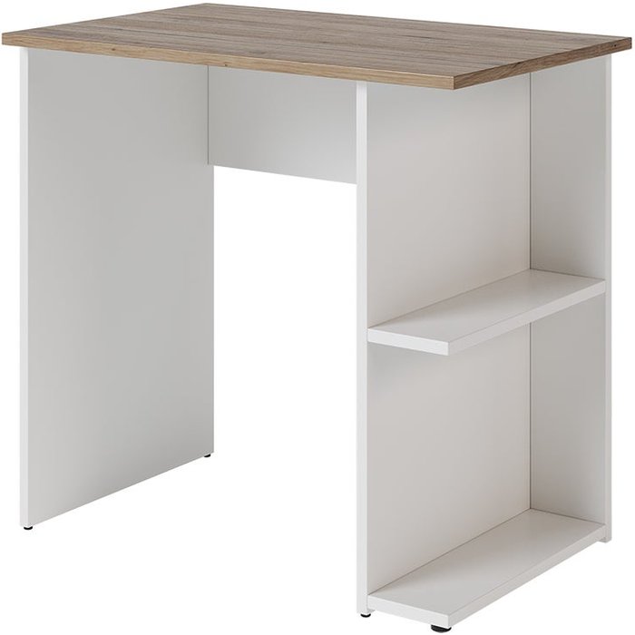 Vicco escritorio simple, blanco/artesano, 80 x 50 cm