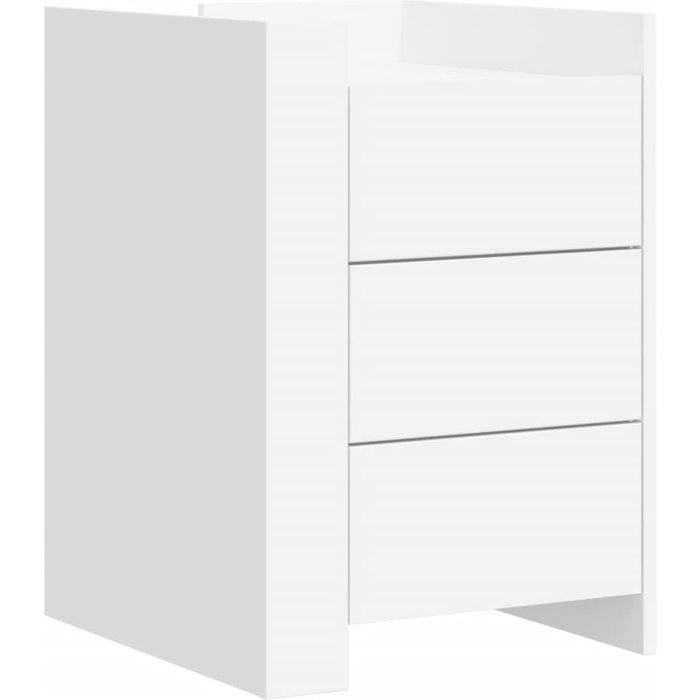 Mesita de noche madera de ingeniería blanco 45x50x65 cm - comfortxl