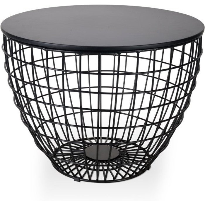 Mesa de centro ema de metal negro ø60cm