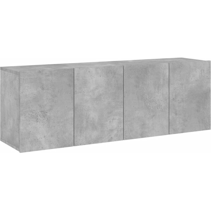 Mueble tv de pared 2 módulos gris hormigón 60x30x41 cm - comfortxl
